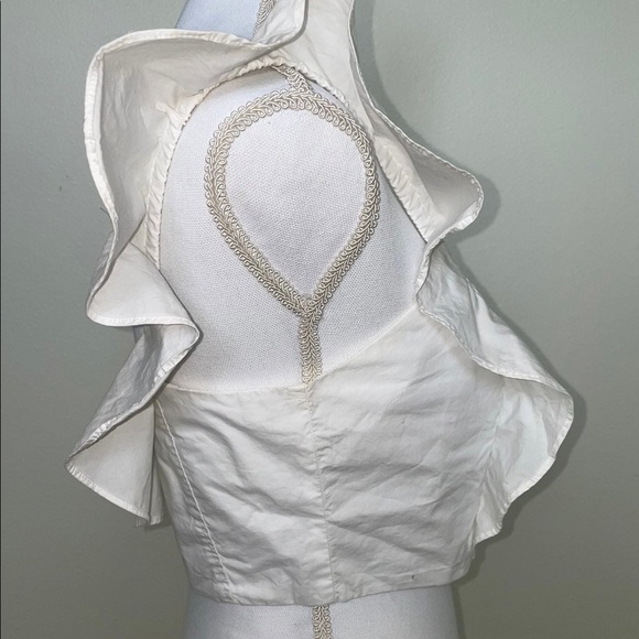Wilfred Sandrine Crop Blouse White Size 8 - Like New - Picture 5 of 5